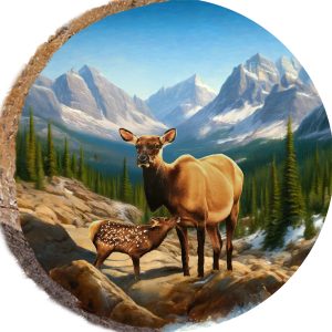 DAE493 – Mama Elk and baby 1